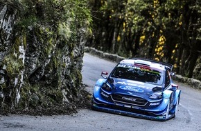 Ford-Werke GmbH: Ford Fiesta WRC-Pilot Elfyn Evans verliert Rallye-Korsika-Sieg unglücklich auf den letzten Metern