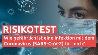 health tv: Corona-Risikotest von health tv / Wie gefährlich ist eine Infektion mit SARS-CoV-2 für mich?
