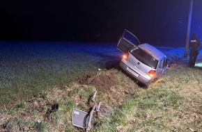 Polizei Bielefeld: POL-BI: Drogenfahrt endet im Graben