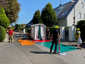 FW Ratingen: Chlorgas im Keller - Schweißtreibender Einsatz für die Feuerwehr Ratingen