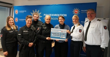 Polizeidirektion Göttingen: POL-GOE: Pressemitteilung der Polizeidirektion Göttingen anlässlich der Spendenübergabe aus der Sport- und Bewegungschallenge am 9. November 2023