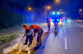 Feuerwehr Detmold: FW-DT: Ölspur auf dem Nordring