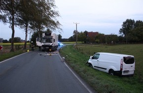 Polizei Coesfeld: POL-COE: Olfen, Kökelsumer Straße/ Lkw und Transporter kollidieren frontal