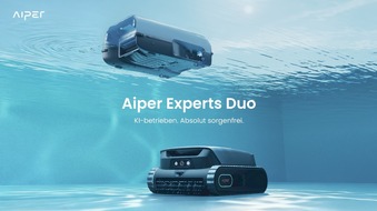 Aiper: Experts Duo von Aiper: 24/7 Poolpflege mit kognitiver KI f&uuml;r weniger Wartungsaufwand / Intelligentes, solarbetriebenes Reinigungs&ouml;kosystem f&uuml;r dauerhaft saubere Pools bei minimalem Aufwand
