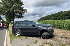 Polizei Coesfeld: POL-COE: Senden-Ottmarsbocholt, K2/Bei Überholvorgang mit Radlader zusammengestoßen und im Graben gelandet