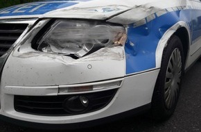 Bundespolizeidirektion Berlin: BPOLD-B: Mit gestohlenem Wohnmobil Dienstfahrzeug gerammt