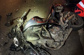 Kreispolizeibehörde Oberbergischer Kreis: POL-GM: Motorradfahrer bei Auffahrunfall leicht verletzt
