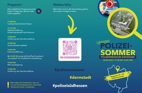 Polizeipräsidium Südhessen: POL-DA: Darmstadt / Südhessen: "Hessischer Polizeisommer" im Polizeipräsidium Südhessen am 28. August
