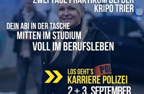 Polizeipräsidium Trier: POL-PPTR: Zwei Tage Kriminalpolizei - Mit Praktikum ein Blick hinter die Kulissen!