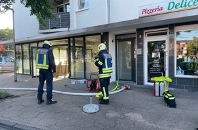 Feuerwehr Dinslaken: FW Dinslaken: Kellerbrand am Bahnhofsplatz