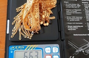 Hauptzollamt Ulm: HZA-UL: Zoll kontrolliert Ferien-Rückreiseverkehr/35 Fälle von Goldschmuck-Schmuggel aus der Türkei