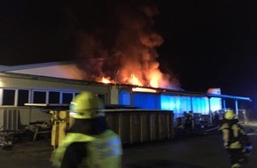 Feuerwehr Olpe: FW-OE: Industriebrand an der Olper Hütte