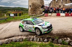 Rallye Kroatien: Sechs SKODA FABIA Rally2 evo unter den Top-10 in der Kategorie WRC2