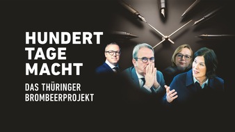 MDR Mitteldeutscher Rundfunk: MDR-Doku und -Polittalk zu 100 Tage Brombeer-Koalition in Thüringen