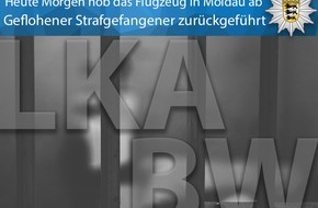 Landeskriminalamt Baden-Württemberg: LKA-BW: Gemeinsame Pressemitteilung der Staatsanwaltschaft Karlsruhe - Zweigstelle Pforzheim und des Landeskriminalamtes Baden-Württemberg - Entwichener Strafgefangener ausgeliefert