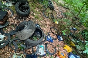 Polizeipräsidium Mannheim: POL-MA: Heddesbach/Rhein-Neckar-Kreis: Unbekannte entsorgen illegal Müll im Wald und verunreinigen den Boden - Zeugenaufruf
