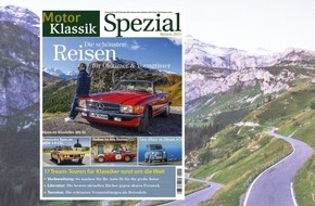 Motor Presse Stuttgart: Entführt mit 17 Traum-Touren einmal rund um die Welt: das neue Motor Klassik Spezial "Die schönsten Reisen"