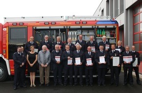 Freiwillige Feuerwehr Tönisvorst: FW Tönisvorst: Ehrungen der Jubilare in der Feuerwehr Tönisvorst