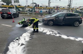 Feuerwehr Landkreis Leer: FW-LK Leer: Benzin lief aus nach Verkehrsunfall