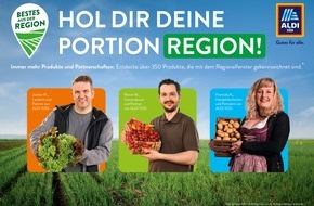 Unternehmensgruppe ALDI SÜD: Hol dir deine Portion Region: ALDI SÜD setzt mit neuer Kampagne auf Regionalität