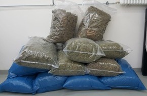 Polizeipräsidium Ludwigsburg: POL-LB: Staatsanwaltschaft Stuttgart und Polizeipräsidium Ludwigsburg: Murr: Kriminalpolizei stellt 65,5 kg Marihuana sicher