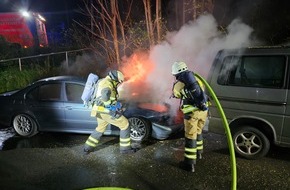 Feuerwehr Plettenberg: FW-PL: Ortsteil Stadtmitte - Fahrzeugbrand