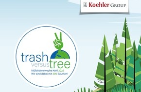 Koehler Group: Umwelt-Aktionswoche „Trash vs. Tree“ in Kehl: Koehler-Gruppe sponsert 300 Bäume