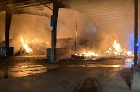 Polizei Lippe: POL-LIP: Dörentrup. Großbrand bei Entsorgungsunternehmen.