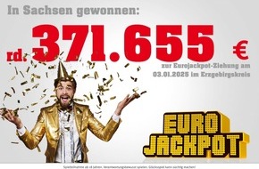 Sächsische Lotto-GmbH: Guter Start ins neue Jahr: Eurojackpot-Spieler aus dem Erzgebirgskreis gewinnt 371.655 Euro