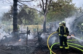 Feuerwehr und Rettungsdienst Bonn: FW-BN: Feuer in einer Kleingartenanlage in Bonn Dransdorf