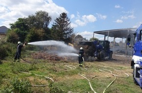 Freiwillige Feuerwehr Selfkant: FW Selfkant: Abschlussmeldung des Strohlagerbrandes