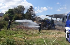 Freiwillige Feuerwehr Selfkant: FW Selfkant: Abschlussmeldung des Strohlagerbrandes