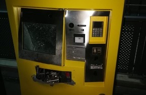 Polizeiinspektion Heidekreis: POL-HK: Soltau: Fahrkartenautomat gesprengt und ausgeräumt