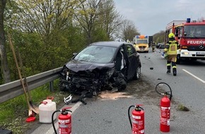 Polizei Coesfeld: POL-COE: Coesfeld, B474/ Auto kollidiert mit Lkw