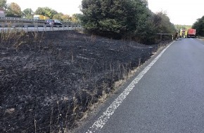 Feuerwehr Gelsenkirchen: FW-GE: Böschungsbrand an Bundesautobahn 52