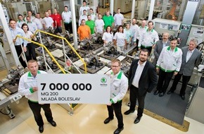 Skoda Auto Deutschland GmbH: SKODA AUTO produziert siebenmillionstes MQ 200-Getriebe in Mladá Boleslav (FOTO)