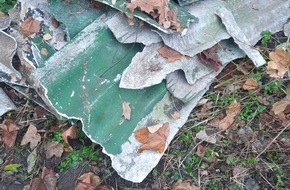 Polizeidirektion Bad Segeberg: POL-SE: Wedel - Entsorgung von asbesthaltigen Dachplatten - Polizei sucht Zeugen