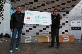 MSD Merck Sharp & Dohme AG: Swiss City Marathon Lucerne 2014: Die von MSD initiierte Spendenaktivität generiert 18'040 Franken für die Stiftung KiFa (BILD)