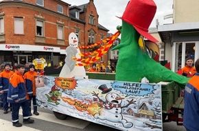 Feuerwehr Weinheim: FW Weinheim: Jugendfeuerwehr Weinheim beteiligt sich mit kreativem Motivwagen am Sommertagszug