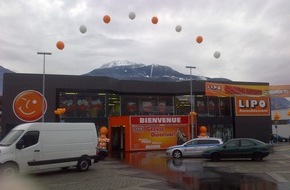 LIPO Einrichtungsmärkte AG: LIPO Conthey - Grande ouverture dans le Valais / Le 21 décembre, LIPO Marché d'Ameublement SA - inaugure sa 15ème succursale dans la ville de Conthey.
