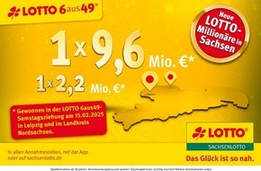 Sächsische Lotto-GmbH: Sachsen im Lottoglück: Zwei neue Multimillionäre im Freistaat