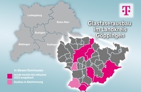 Deutsche Telekom AG: Telekom hält Tempo beim Glasfaserausbau im Landkreis Göppingen hoch