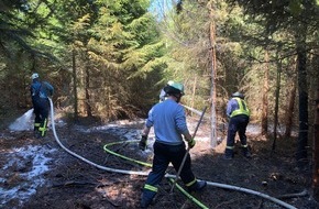 Feuerwehr Kirchhundem : FW-OE: beherztes Eingreifen verhindert größeren Waldbrand