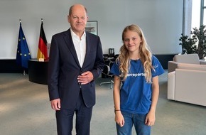 ZDF: "logo!"-Kinderreporterin interviewt Olaf Scholz