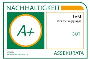 LVM Versicherung: LVM weiterhin mit A+ im Assekurata-Nachhaltigkeitsrating