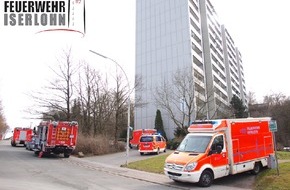 Feuerwehr Iserlohn: FW-MK: Feuer im 10.OG eines Hochhauses