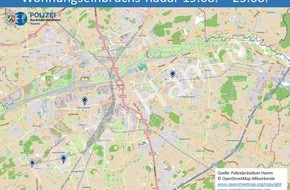 Polizeipräsidium Hamm: POL-HAM: Wohnungseinbruchsradar für die Woche vom 19.08.- 25.08.2019