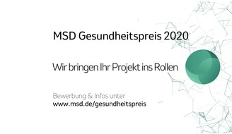 MSD SHARP & DOHME GmbH: Jetzt bewerben für den MSD Gesundheitspreis 2020