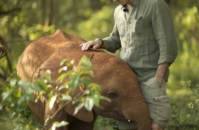 ZDF: Preisgekrönte Tierdoku "Hannes Jaenicke: Im Einsatz für Elefanten" / Jaenicke nach der Sendung live bei "log in" in Berlin (FOTO)