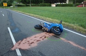 Polizeidirektion Kaiserslautern: POL-PDKL: B 48, Motorradfahrer beim Überholen gestürzt